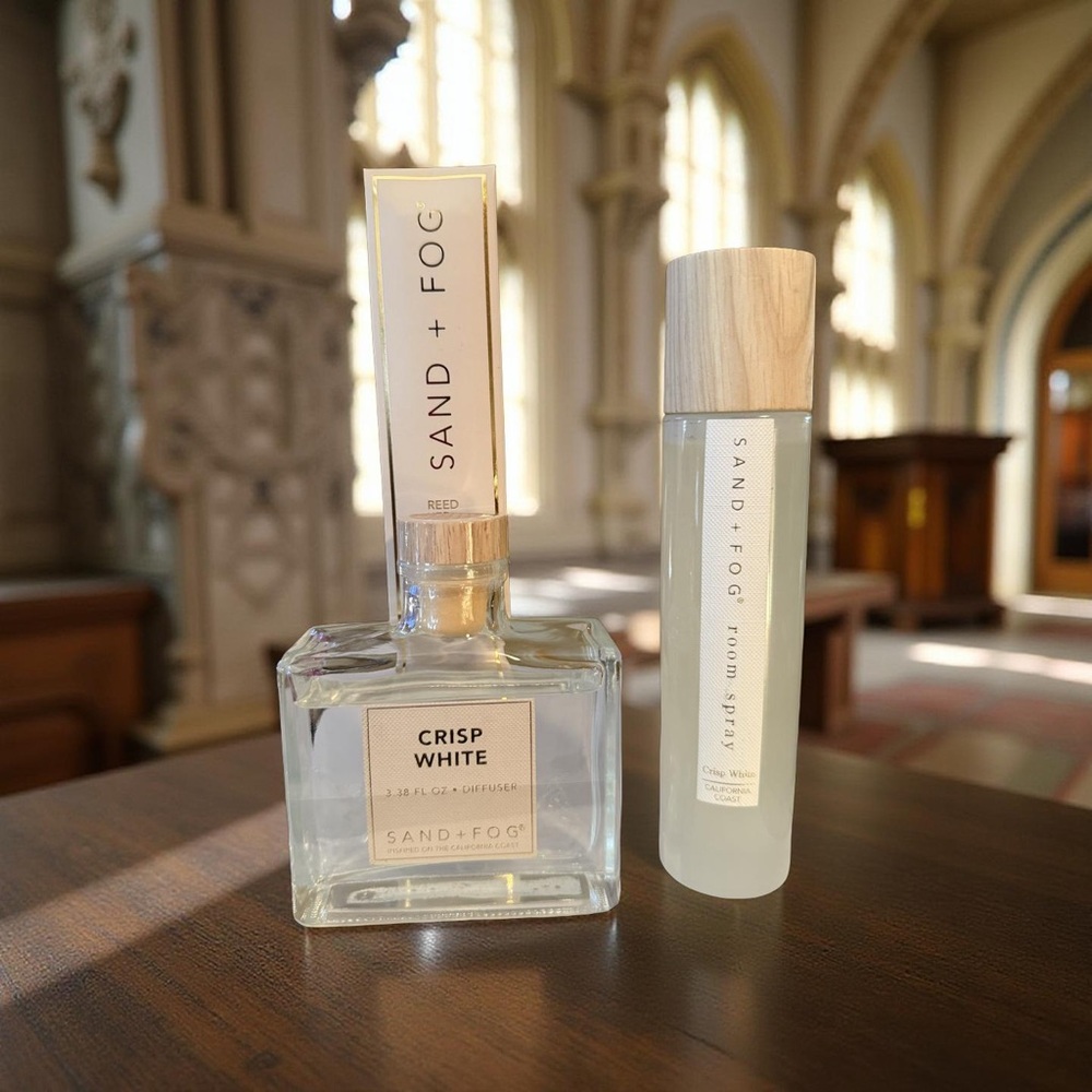 Sand + Fog NWT Crisp White Room Spray & Reed Diffuser Set